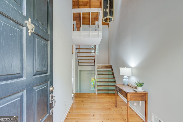 entryway featuring wood-type flooring