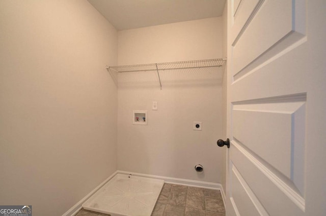 laundry room featuring hookup for a washing machine and hookup for an electric dryer