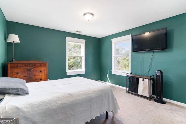 bedroom featuring carpet flooring