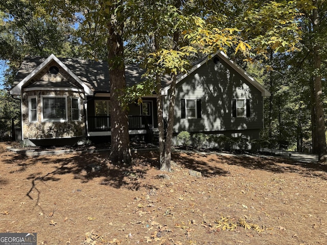 view of front of home with a porch