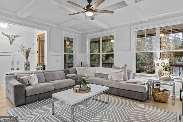 265 Federal St, Athens, GA 30607 - sunroom / solarium featuring coffered ceiling, healthy amount of natural light, and beam ceiling