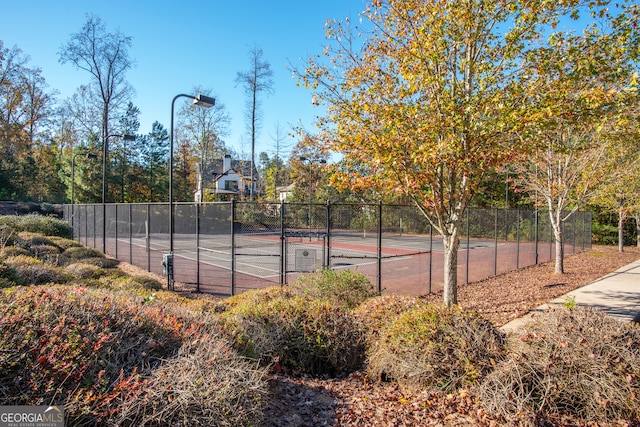 view of sport court