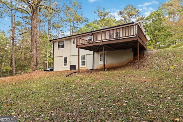 117 Neal Ave, Stockbridge, GA 30281 - back of house with a deck and cooling unit