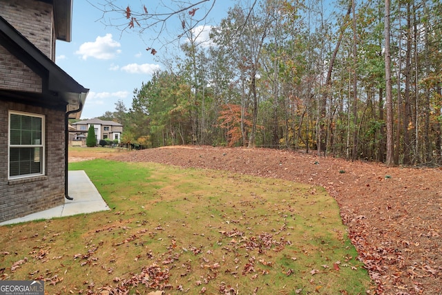 view of yard with a patio