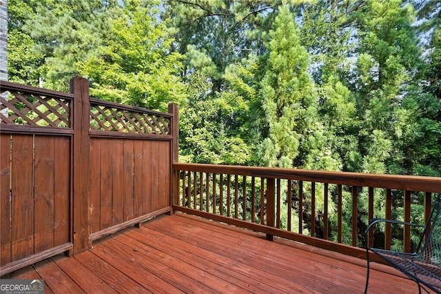 view of wooden terrace