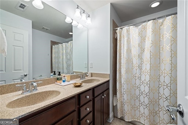 bathroom featuring vanity