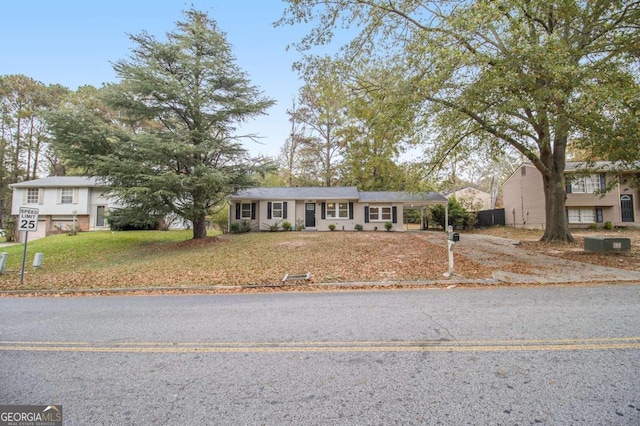 view of front of home with a front yard