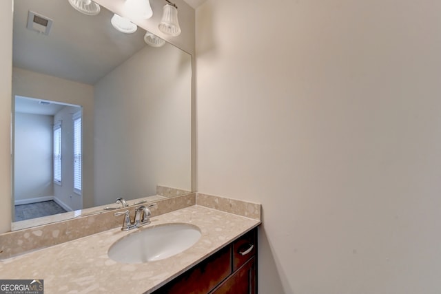 bathroom with vanity