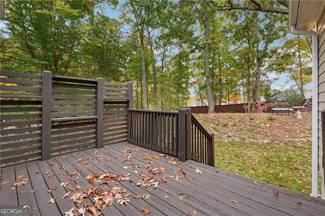 view of wooden deck