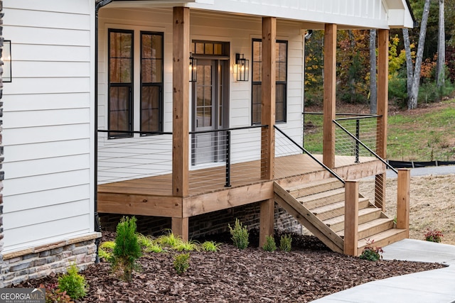 view of wooden deck