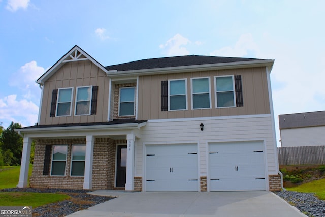 view of front of home featuring a garage