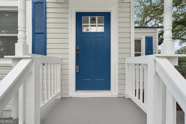 view of doorway to property