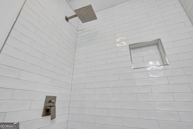 interior details with tiled shower