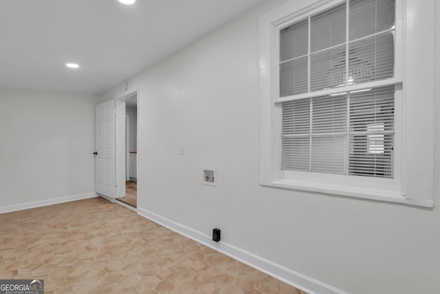 laundry room featuring washer hookup