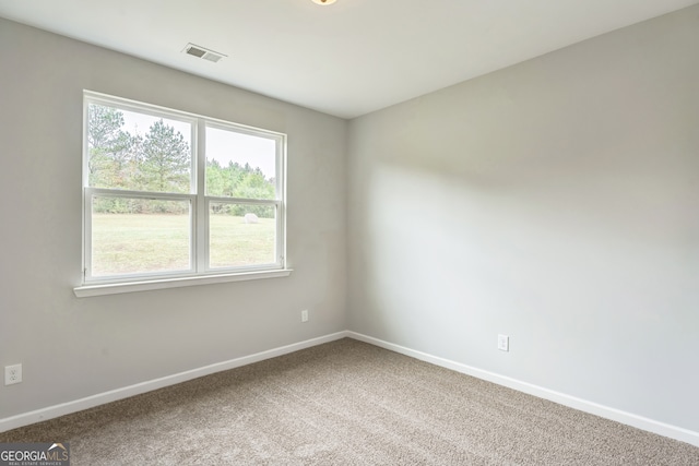 unfurnished room with a wealth of natural light and carpet flooring