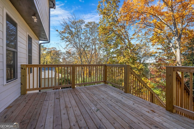 view of wooden deck