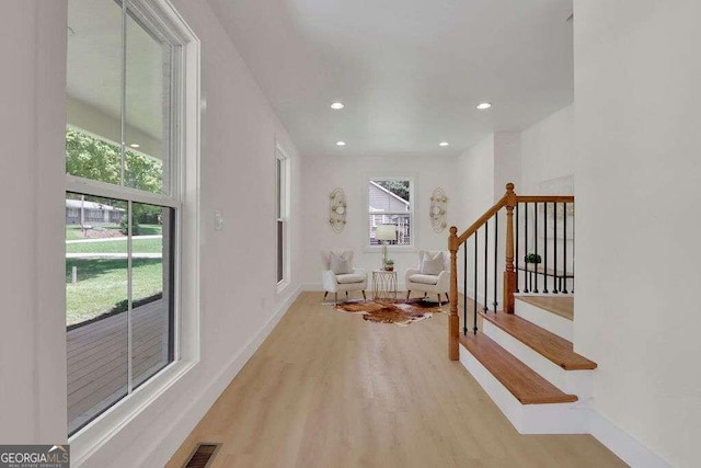 interior space featuring light hardwood / wood-style floors