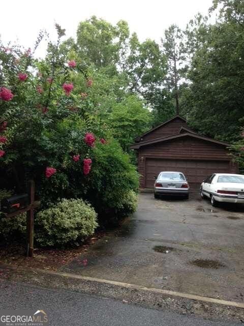 exterior space featuring a garage