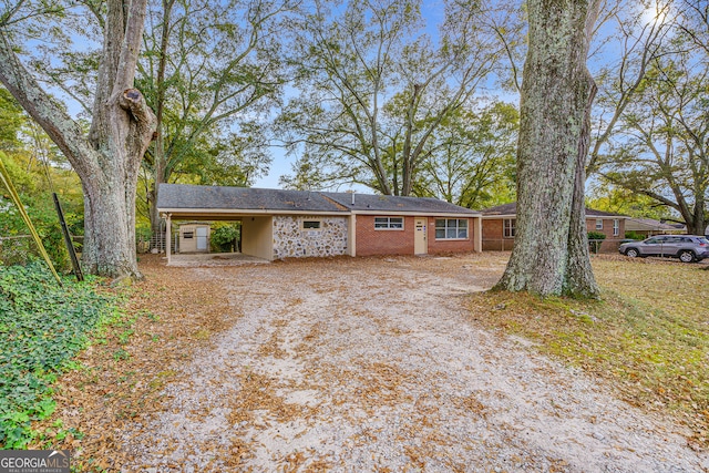 view of ranch-style home