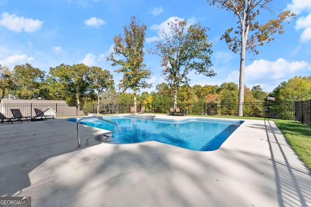 view of pool with a patio