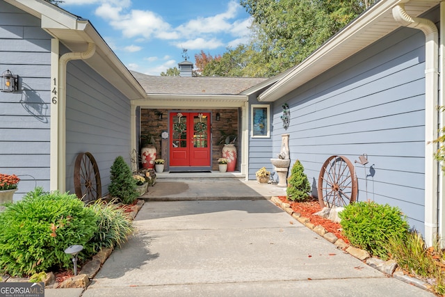 view of exterior entry