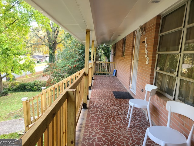 exterior space with covered porch