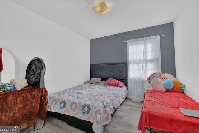 2611 Kings Cir, Lawrenceville, GA 30044 - bedroom featuring wood finished floors and vaulted ceiling