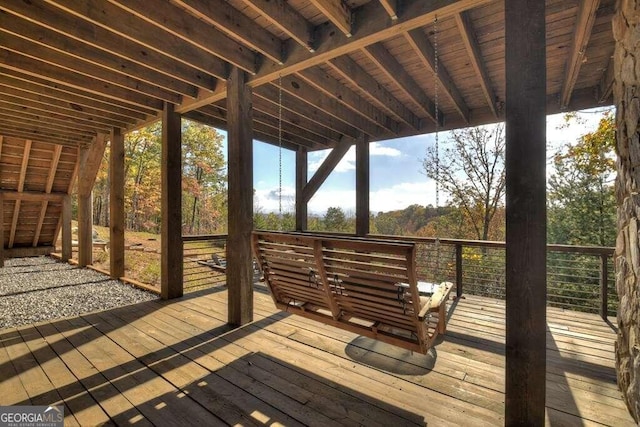 view of wooden deck