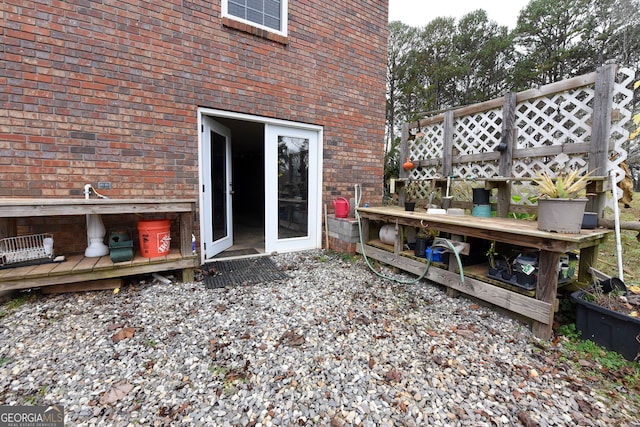 view of patio / terrace featuring a wooden deck