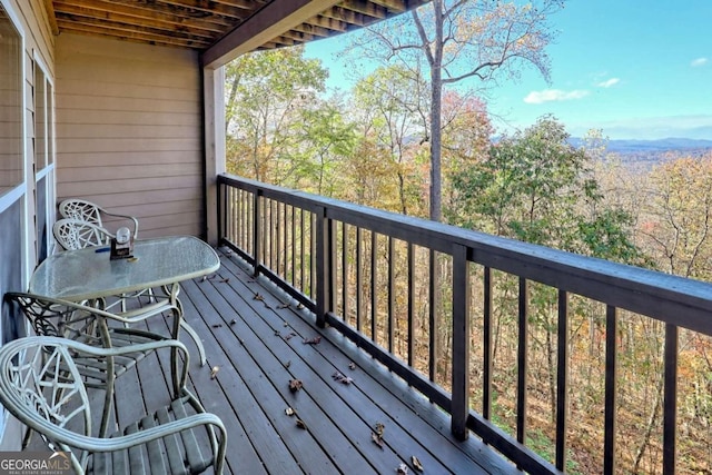 view of wooden terrace