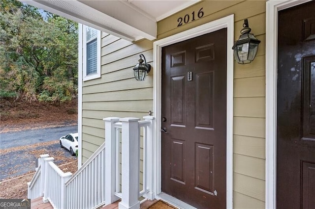 view of doorway to property