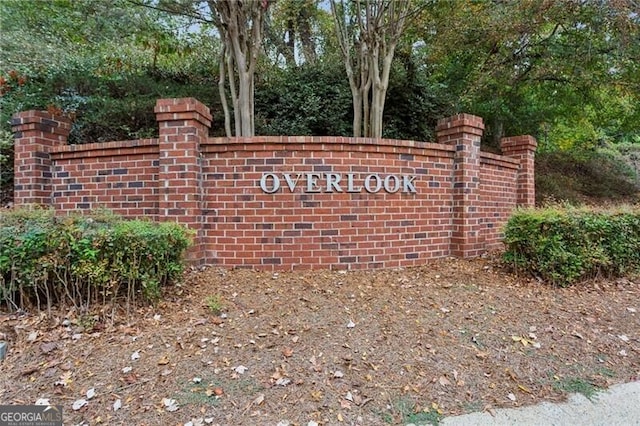 view of community sign