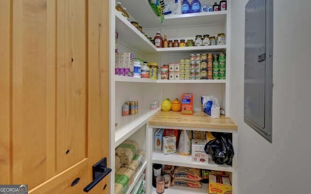 pantry with electric panel