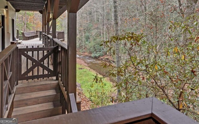 7670 Hiawassee Wilderness Trl, Hiawassee, GA 30546 - view of wooden terrace