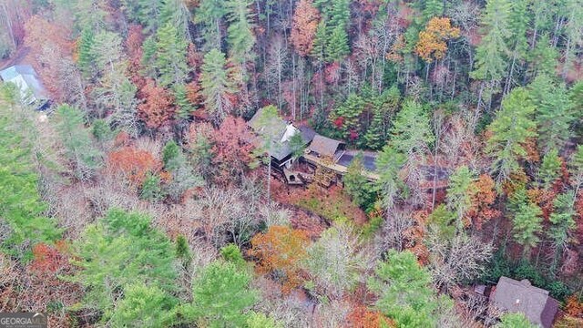 7670 Hiawassee Wilderness Trl, Hiawassee, GA 30546 - aerial view of property and surrounding area featuring a heavily wooded area