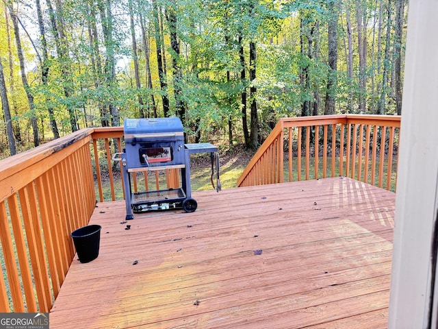 view of wooden deck