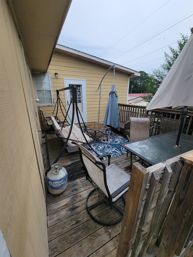 view of wooden deck