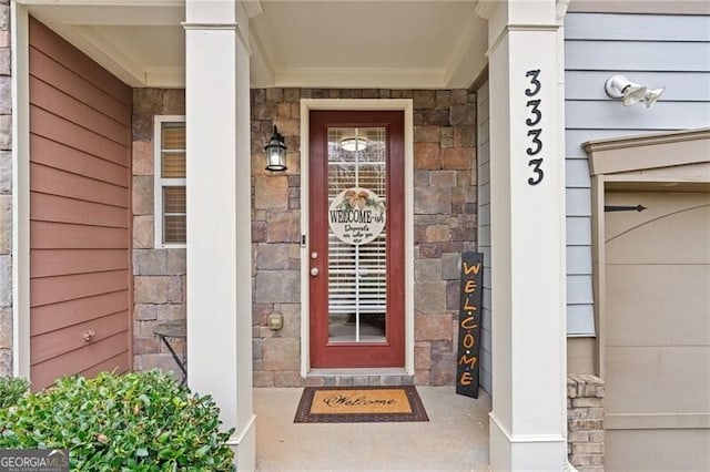 view of doorway to property