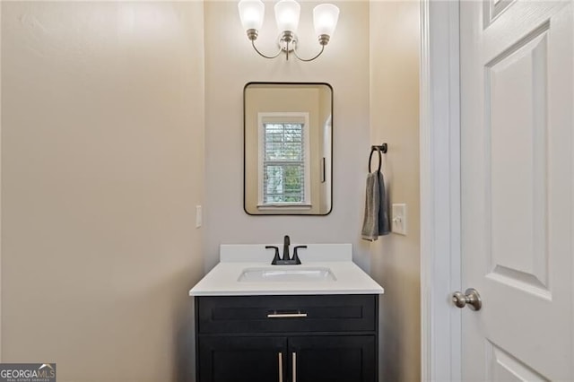 bathroom with vanity