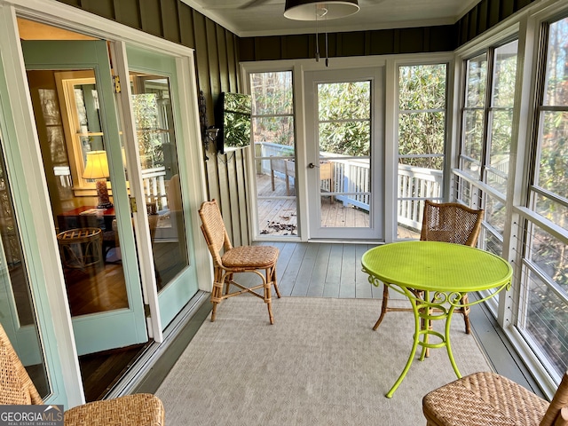 view of sunroom