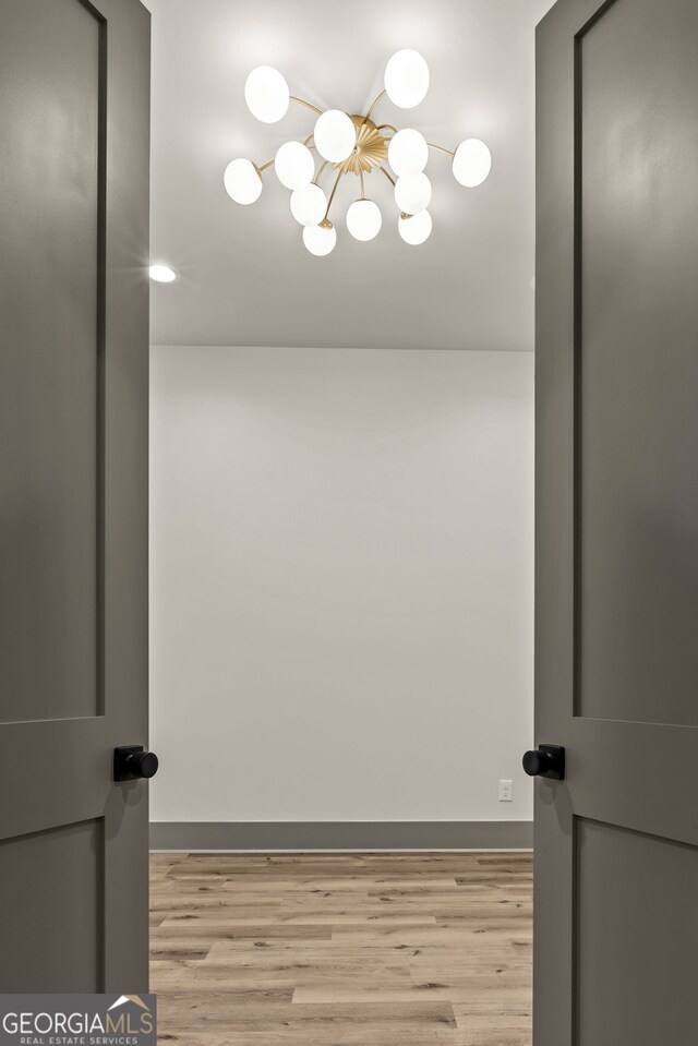 bathroom with wood-type flooring