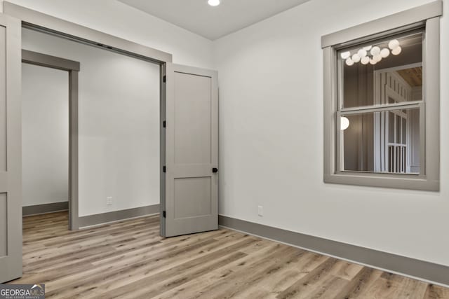 interior space featuring light hardwood / wood-style flooring