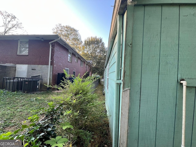 view of home's exterior featuring central AC