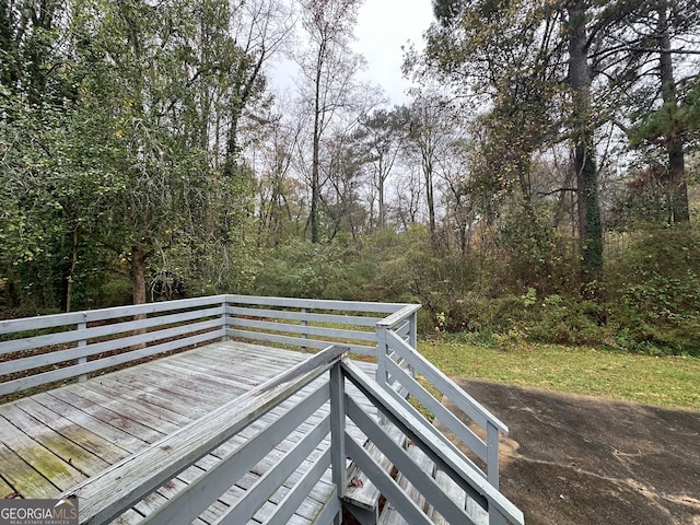 view of wooden deck