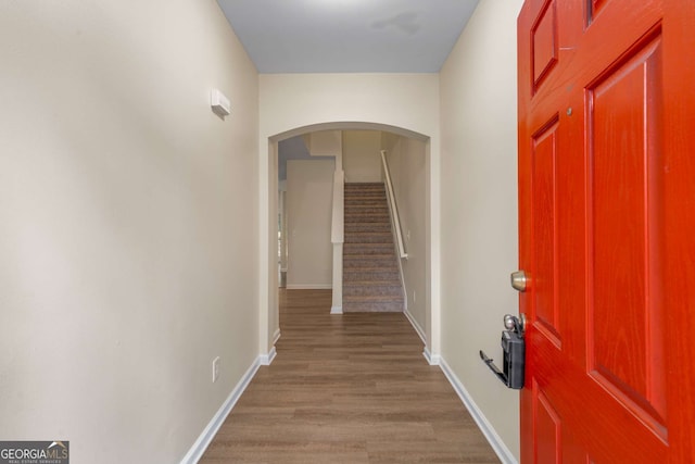 interior space featuring light hardwood / wood-style flooring