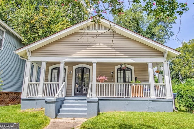 view of front of house with covered porch