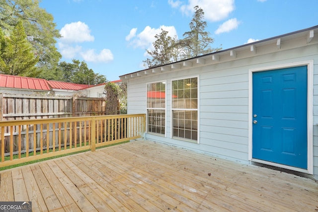 view of wooden deck