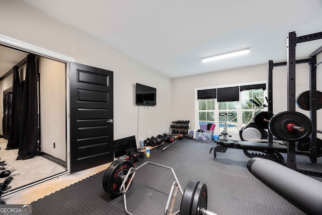 view of workout room