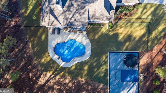 birds eye view of property