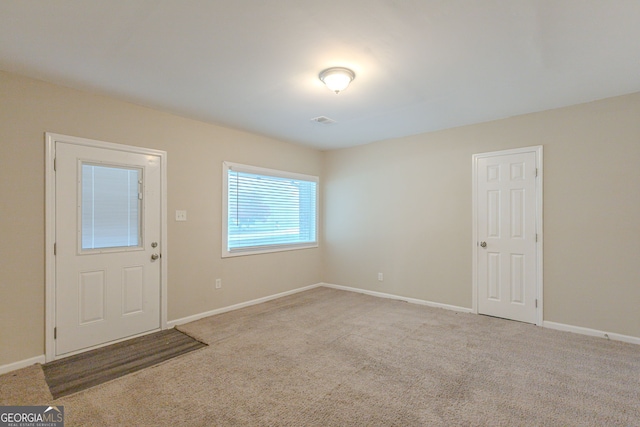 view of carpeted empty room